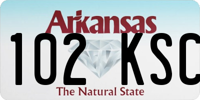 AR license plate 102KSC