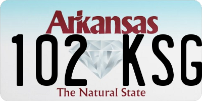 AR license plate 102KSG