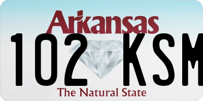AR license plate 102KSM