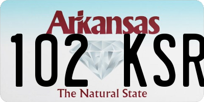 AR license plate 102KSR