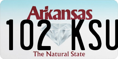 AR license plate 102KSU