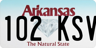 AR license plate 102KSV