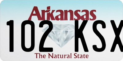 AR license plate 102KSX