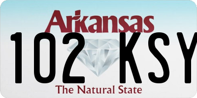 AR license plate 102KSY