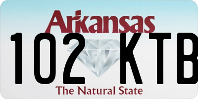 AR license plate 102KTB