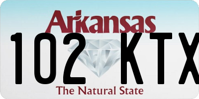 AR license plate 102KTX