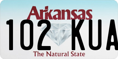 AR license plate 102KUA