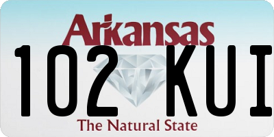 AR license plate 102KUI