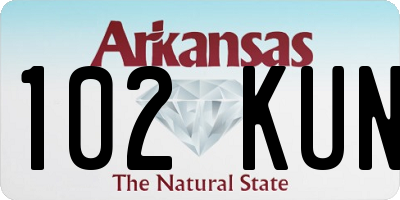 AR license plate 102KUN