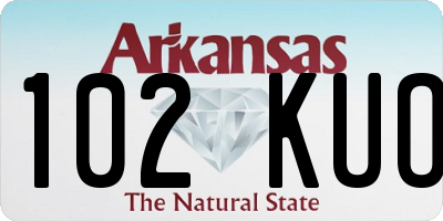 AR license plate 102KUO