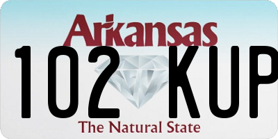 AR license plate 102KUP