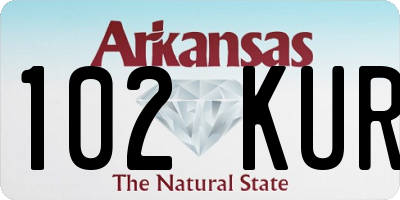 AR license plate 102KUR