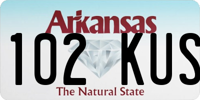 AR license plate 102KUS