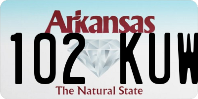 AR license plate 102KUW