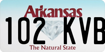 AR license plate 102KVB