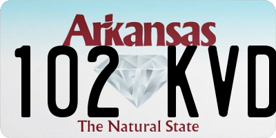 AR license plate 102KVD