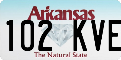 AR license plate 102KVE