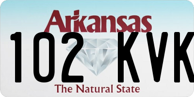 AR license plate 102KVK
