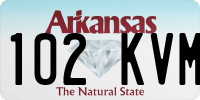 AR license plate 102KVM
