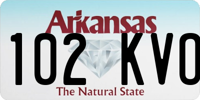 AR license plate 102KVO