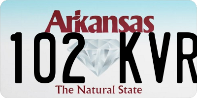 AR license plate 102KVR