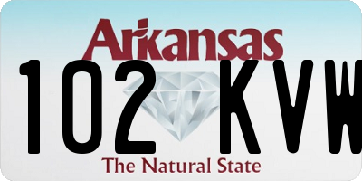 AR license plate 102KVW
