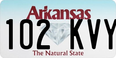 AR license plate 102KVY
