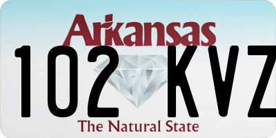 AR license plate 102KVZ