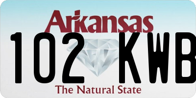 AR license plate 102KWB
