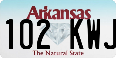 AR license plate 102KWJ