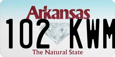 AR license plate 102KWM