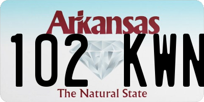AR license plate 102KWN