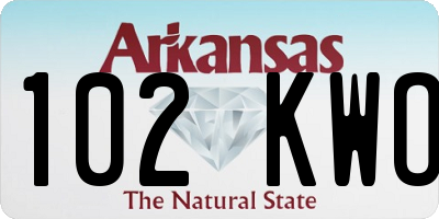 AR license plate 102KWO