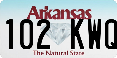 AR license plate 102KWQ