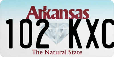 AR license plate 102KXC