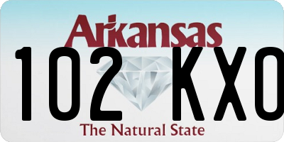 AR license plate 102KXO