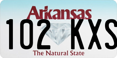 AR license plate 102KXS