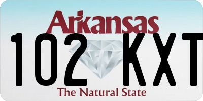 AR license plate 102KXT