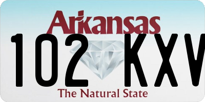 AR license plate 102KXV