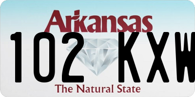 AR license plate 102KXW