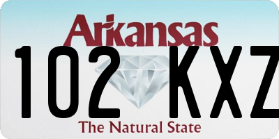 AR license plate 102KXZ