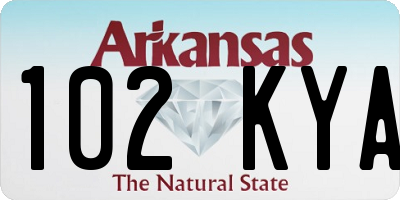 AR license plate 102KYA