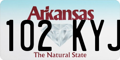 AR license plate 102KYJ