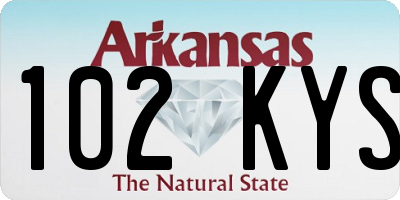 AR license plate 102KYS