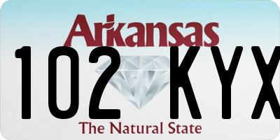 AR license plate 102KYX