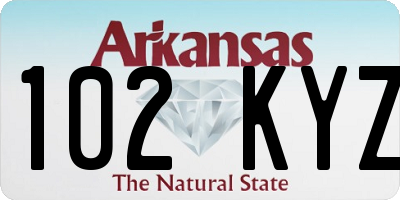 AR license plate 102KYZ