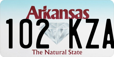 AR license plate 102KZA