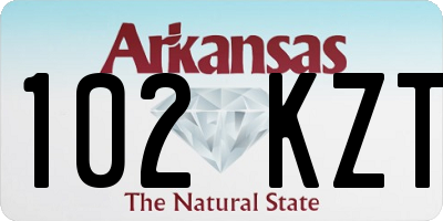 AR license plate 102KZT