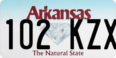 AR license plate 102KZX