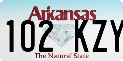 AR license plate 102KZY